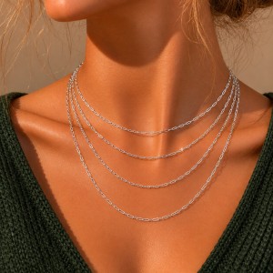 Wholesale 925 Sterling Silver 3mm Paperclip Link Chain Necklace 80100121 Wholesale 925 Sterling Silver 3mm Paperclip Link Chain Necklace 80100121