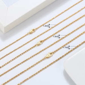 Wholesale 925 Sterling Silver 1.2mm Rope Chain Twist Necklace 80100125 Wholesale 925 Sterling Silver 1.2mm Rope Chain Twist Necklace 80100125