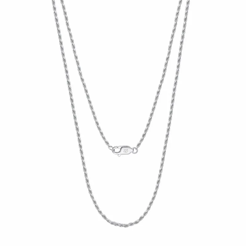 Wholesale 925 Sterling Silver 1.2mm Rope Chain Twist Necklace 80100126 Wholesale 925 Sterling Silver 1.2mm Rope Chain Twist Necklace 80100126