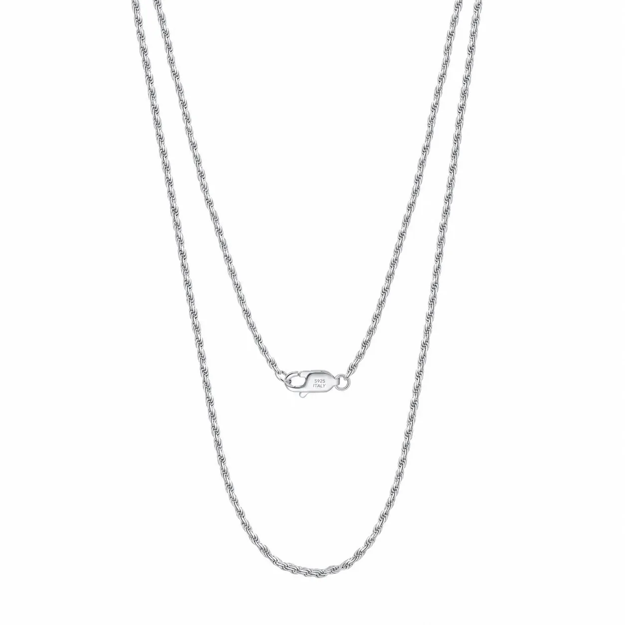 Wholesale 925 Sterling Silver 1.2mm Rope Chain Twist Necklace 80100126 Wholesale 925 Sterling Silver 1.2mm Rope Chain Twist Necklace 80100126