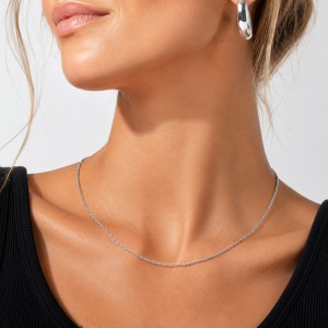 Wholesale 925 Sterling Silver 1.2mm Rope Chain Twist Necklace 80100126 Wholesale 925 Sterling Silver 1.2mm Rope Chain Twist Necklace 80100126