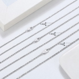 Wholesale 925 Sterling Silver 1.2mm Rope Chain Twist Necklace 80100126 Wholesale 925 Sterling Silver 1.2mm Rope Chain Twist Necklace 80100126