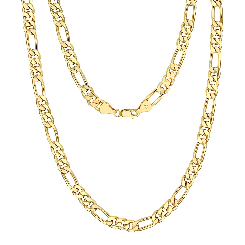 Wholesale 925 Sterling Silver 3.3mm Figaro Link Chain Necklace 80100127 Wholesale 925 Sterling Silver 3.3mm Figaro Link Chain Necklace 80100127