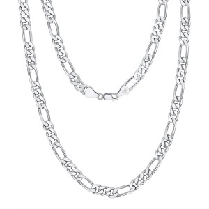 Wholesale 925 Sterling Silver 3.3mm Figaro Link Chain Necklace 80100128 Wholesale 925 Sterling Silver 3.3mm Figaro Link Chain Necklace 80100128