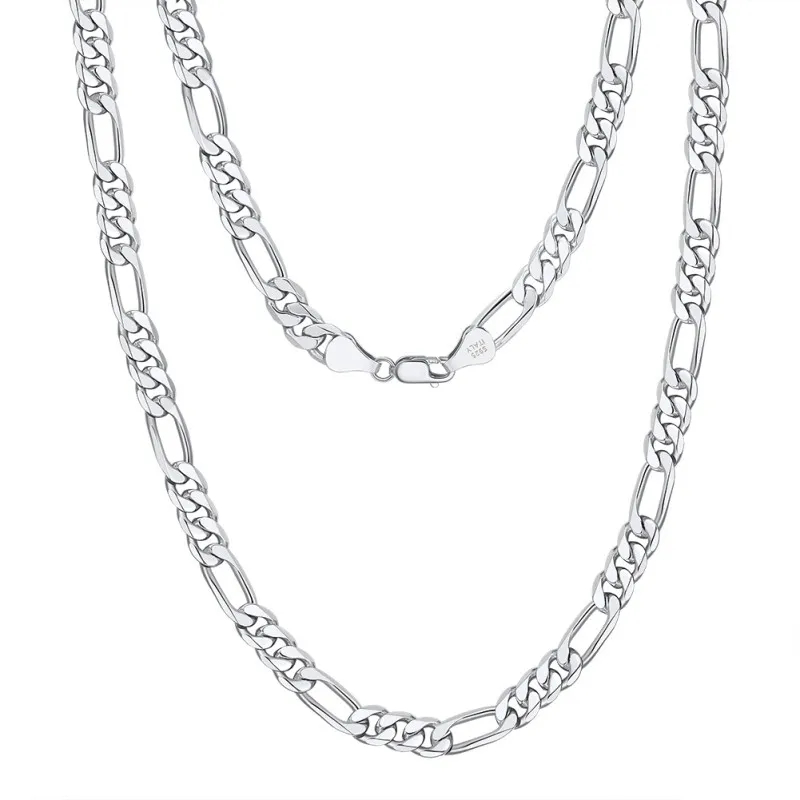 Wholesale 925 Sterling Silver 3.3mm Figaro Link Chain Necklace 80100128 Wholesale 925 Sterling Silver 3.3mm Figaro Link Chain Necklace 80100128