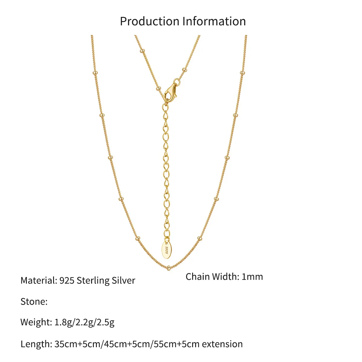 Wholesale 925 Sterling Silver Satellite Bead Station Chain Necklace 80100129 - image2