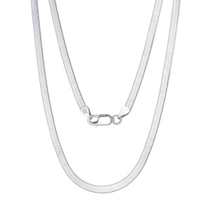 Wholesale 925 Sterling Silver 3mm Herringbone Flat Blade Chain Necklace 80100132 Wholesale 925 Sterling Silver 3mm Herringbone Flat Blade Chain Necklace 80100132