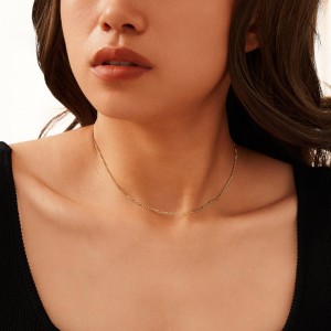 Wholesale 925 Sterling Silver 1.7mm Figaro Chain Choker Necklace 80100134 Wholesale 925 Sterling Silver 1.7mm Figaro Chain Choker Necklace 80100134