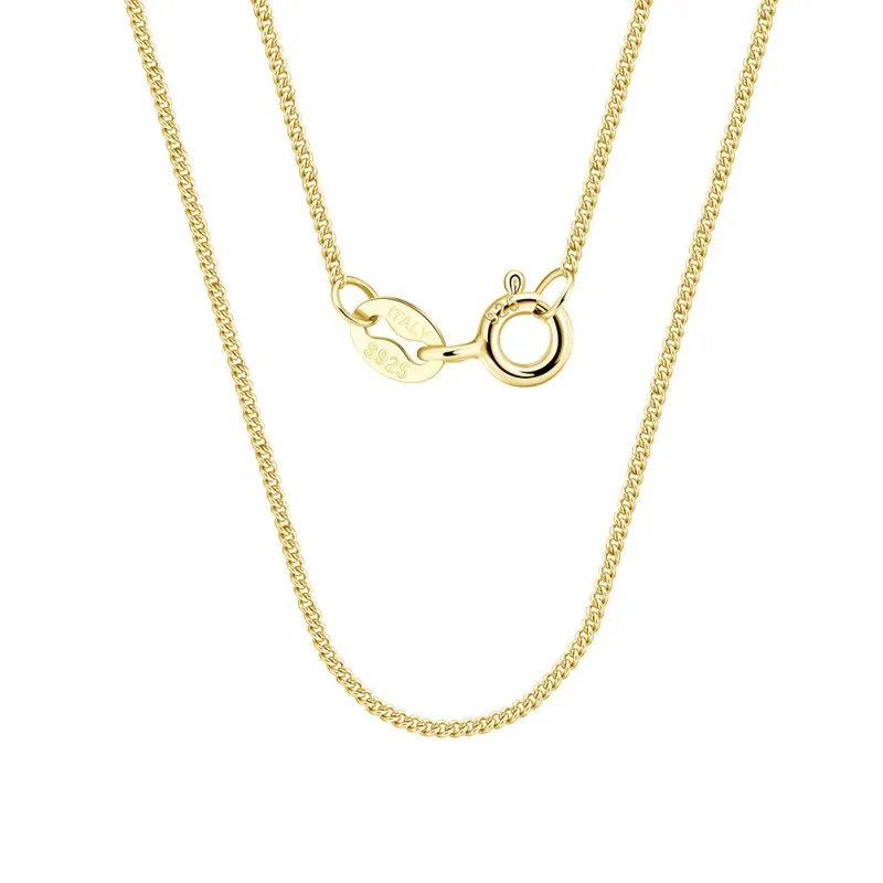 Wholesale 925 Sterling Silver 1mm Fine Curb Link Chain Necklace 80100137 Wholesale 925 Sterling Silver 1mm Fine Curb Link Chain Necklace 80100137