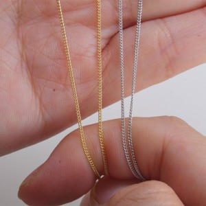 Wholesale 925 Sterling Silver 1mm Fine Curb Link Chain Necklace 80100137 Wholesale 925 Sterling Silver 1mm Fine Curb Link Chain Necklace 80100137