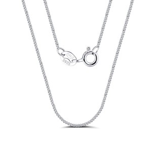 Wholesale 925 Sterling Silver 1mm Fine Curb Link Chain Necklace 80100138 Wholesale 925 Sterling Silver 1mm Fine Curb Link Chain Necklace 80100138