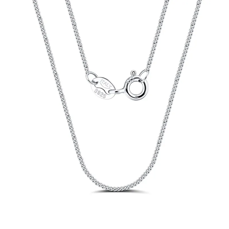 Wholesale 925 Sterling Silver 1mm Fine Curb Link Chain Necklace 80100138 Wholesale 925 Sterling Silver 1mm Fine Curb Link Chain Necklace 80100138