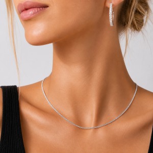 Wholesale 925 Sterling Silver 1mm Fine Curb Link Chain Necklace 80100138 Wholesale 925 Sterling Silver 1mm Fine Curb Link Chain Necklace 80100138
