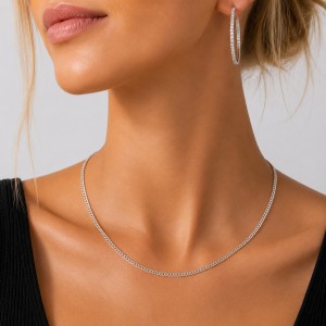 Wholesale 925 Sterling Silver 3.6mm Curb Link Chain Necklace 80100139 Wholesale 925 Sterling Silver 3.6mm Curb Link Chain Necklace 80100139