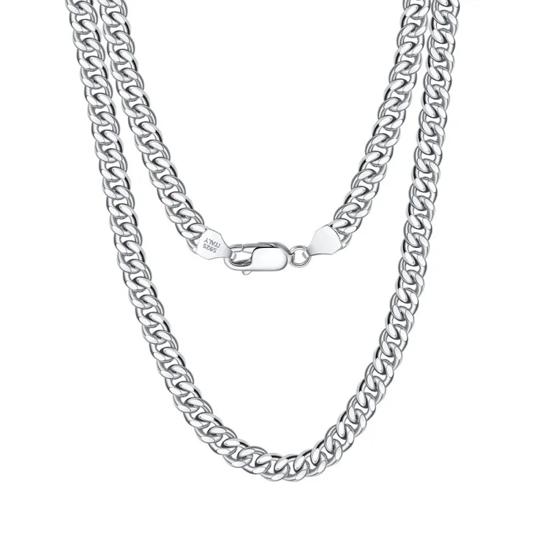 Wholesale 925 Sterling Silver 5mm Bold Curb Link Chain Necklace 80100140 Wholesale 925 Sterling Silver 5mm Bold Curb Link Chain Necklace 80100140