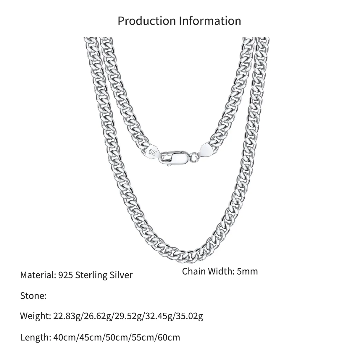 Wholesale 925 Sterling Silver 5mm Bold Curb Link Chain Necklace 80100140 - image4