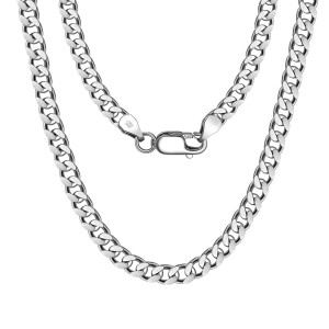 Wholesale 925 Sterling Silver 7mm Heavy Curb Link Chain Necklace 80100141 Wholesale 925 Sterling Silver 7mm Heavy Curb Link Chain Necklace 80100141