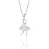 Cubic Zirconia Ballet Girl Pendant Necklace 80200001