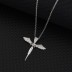 Cubic Zirconia Angel Wings Pendant Necklace 80200002