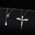 Cubic Zirconia Angel Wings Pendant Necklace 80200002