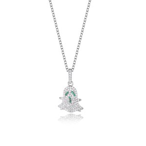 Cubic Zirconia Halloween Pendant Necklace 80200003