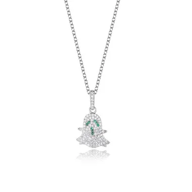 Cubic Zirconia Halloween Pendant Necklace 80200003