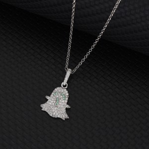 Cubic Zirconia Halloween Pendant Necklace 80200003