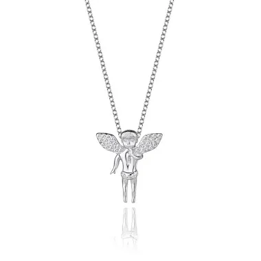 Cubic Zirconia Cupid Pendant Necklace 80200004