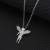 Cubic Zirconia Cupid Pendant Necklace 80200004