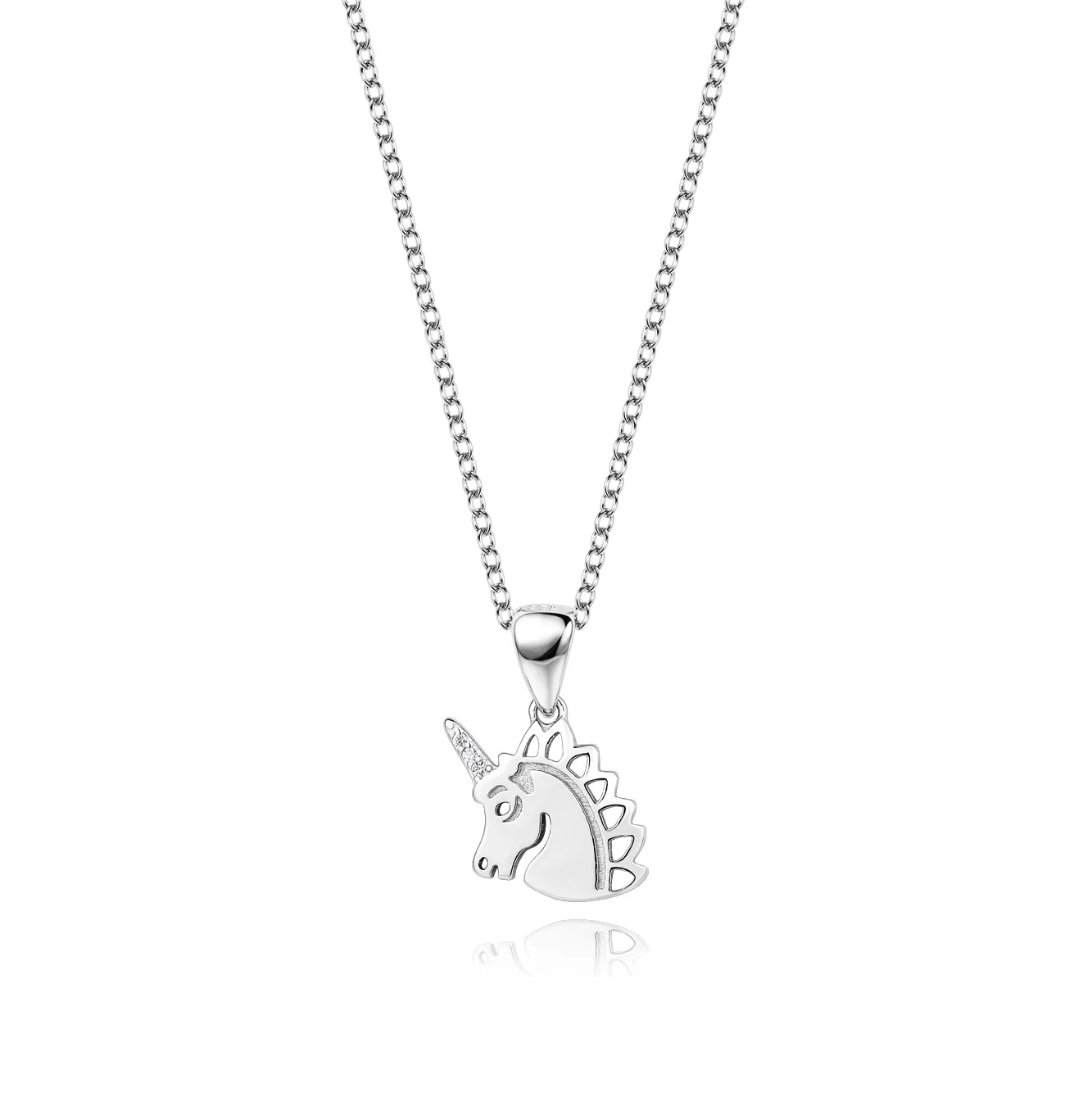 Cubic Zirconia Unicorn Pendant Necklace 80200006