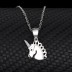 Cubic Zirconia Unicorn Pendant Necklace 80200006