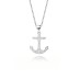 Cubic Zirconia Anchor Pendant Necklace 80200009