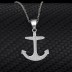 Cubic Zirconia Anchor Pendant Necklace 80200009