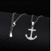 Cubic Zirconia Anchor Pendant Necklace 80200009