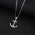 Cubic Zirconia Anchor Pendant Necklace 80200009