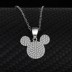 Cubic Zirconia Mickey Pendant Necklace 80200011