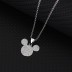 Cubic Zirconia Mickey Pendant Necklace 80200011
