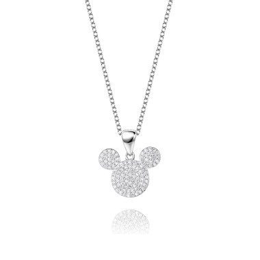 Cubic Zirconia Mickey Pendant Necklace 80200011