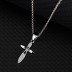 Cubic Zirconia Cross Pendant Necklace 80200017