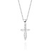 Cubic Zirconia Cross Pendant Necklace 80200017