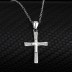 Cubic Zirconia Cross Pendant Necklace 80200018
