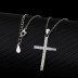 Cubic Zirconia Cross Pendant Necklace 80200019