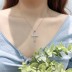 Cubic Zirconia Cross Pendant Necklace 80200019