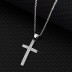 Cubic Zirconia Cross Pendant Necklace 80200020