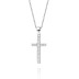 Cubic Zirconia Cross Pendant Necklace 80200020