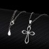 Cubic Zirconia Cross Pendant Necklace 80200021