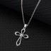 Cubic Zirconia Cross Pendant Necklace 80200021