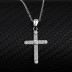 Cubic Zirconia Cross Pendant Necklace 80200023