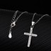 Cubic Zirconia Cross Pendant Necklace 80200023