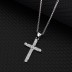 Cubic Zirconia Cross Pendant Necklace 80200023
